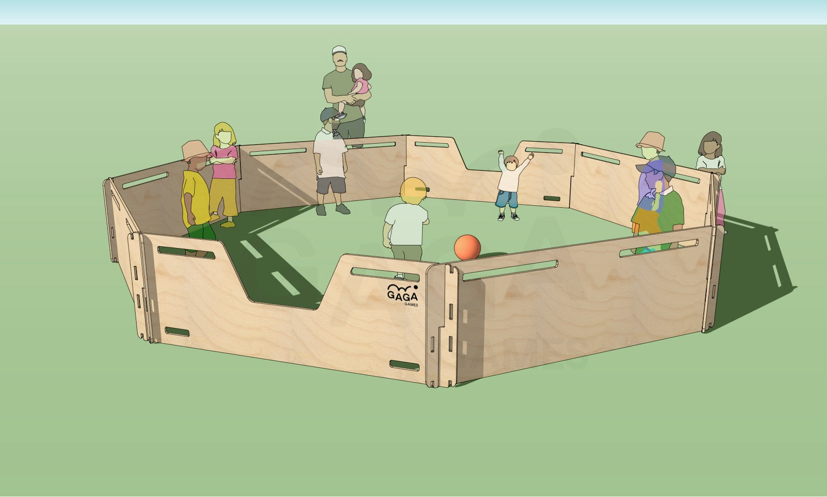 Get ready for endless hours of fun with our 80cm Octagonal Portable Gaga Pit, perfect for temporary indoor and outdoor setups of the game of Gaga Ball. Made in Australia and delivered Australia-wide.