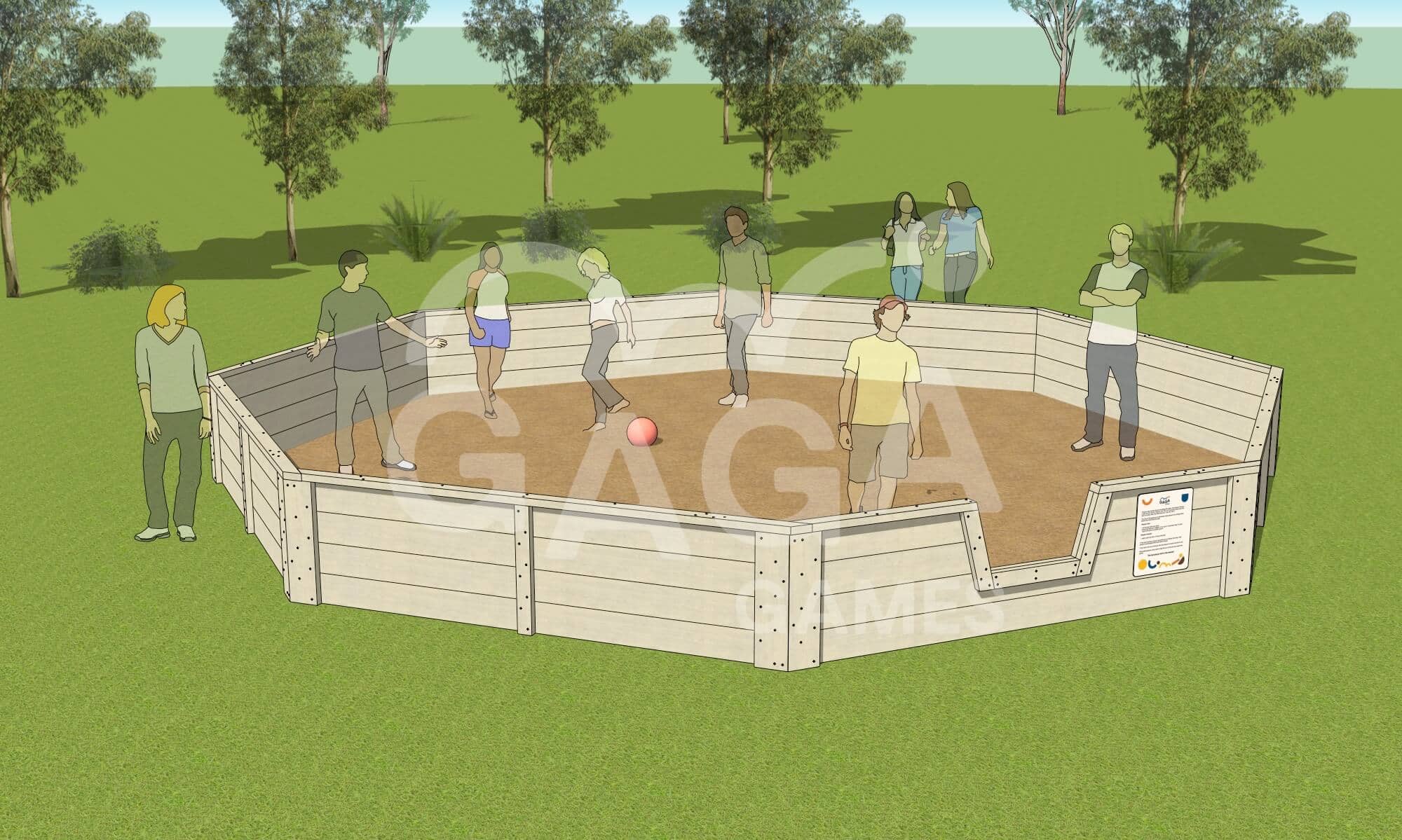 Outdoor Gaga Pits