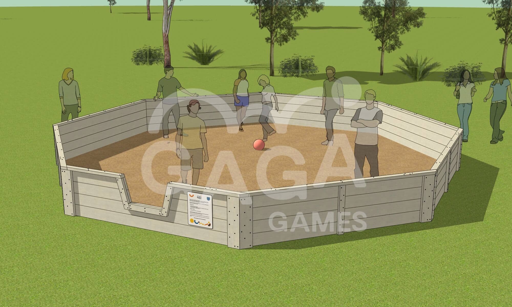 Outdoor Gaga Pits