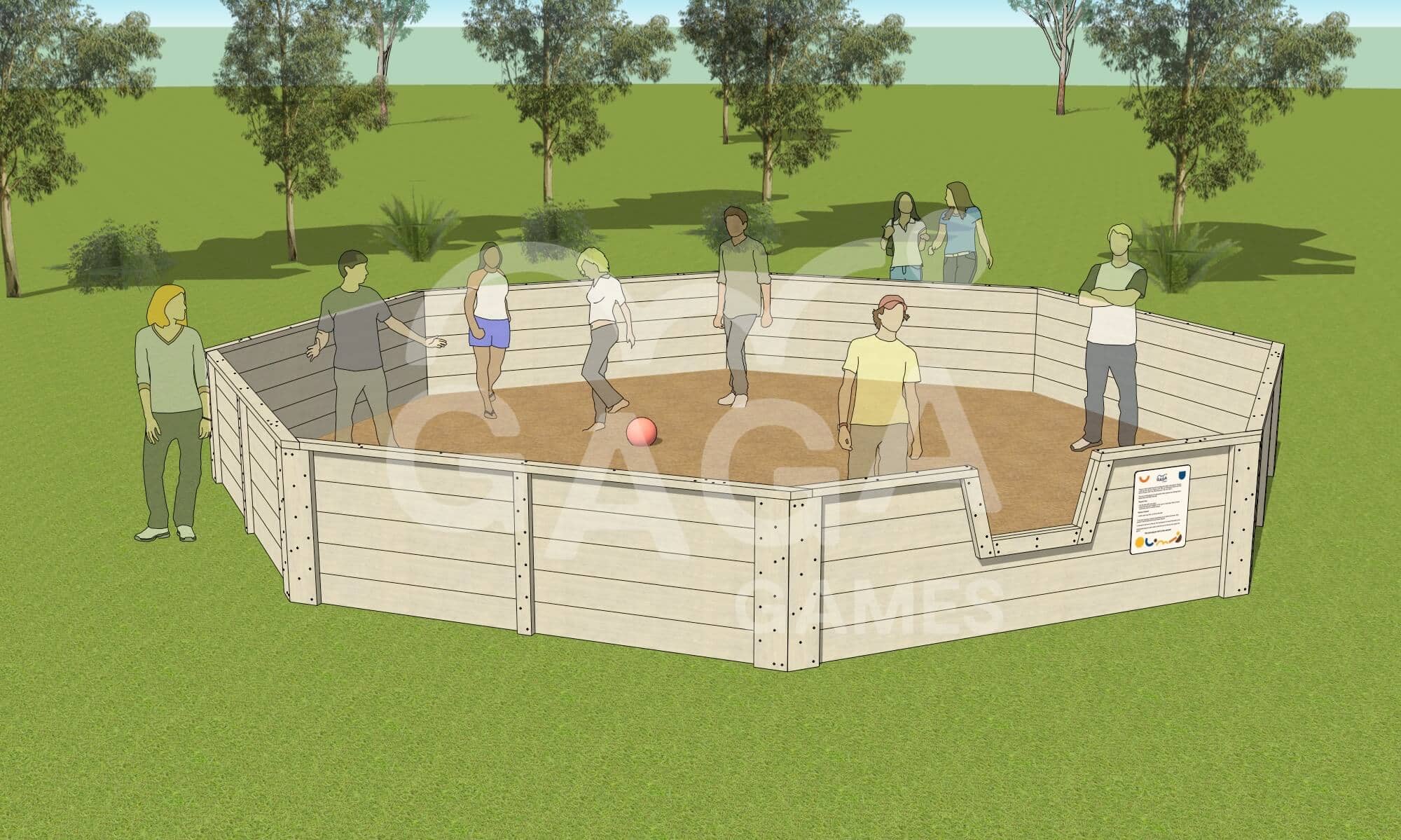 Outdoor Gaga Pits