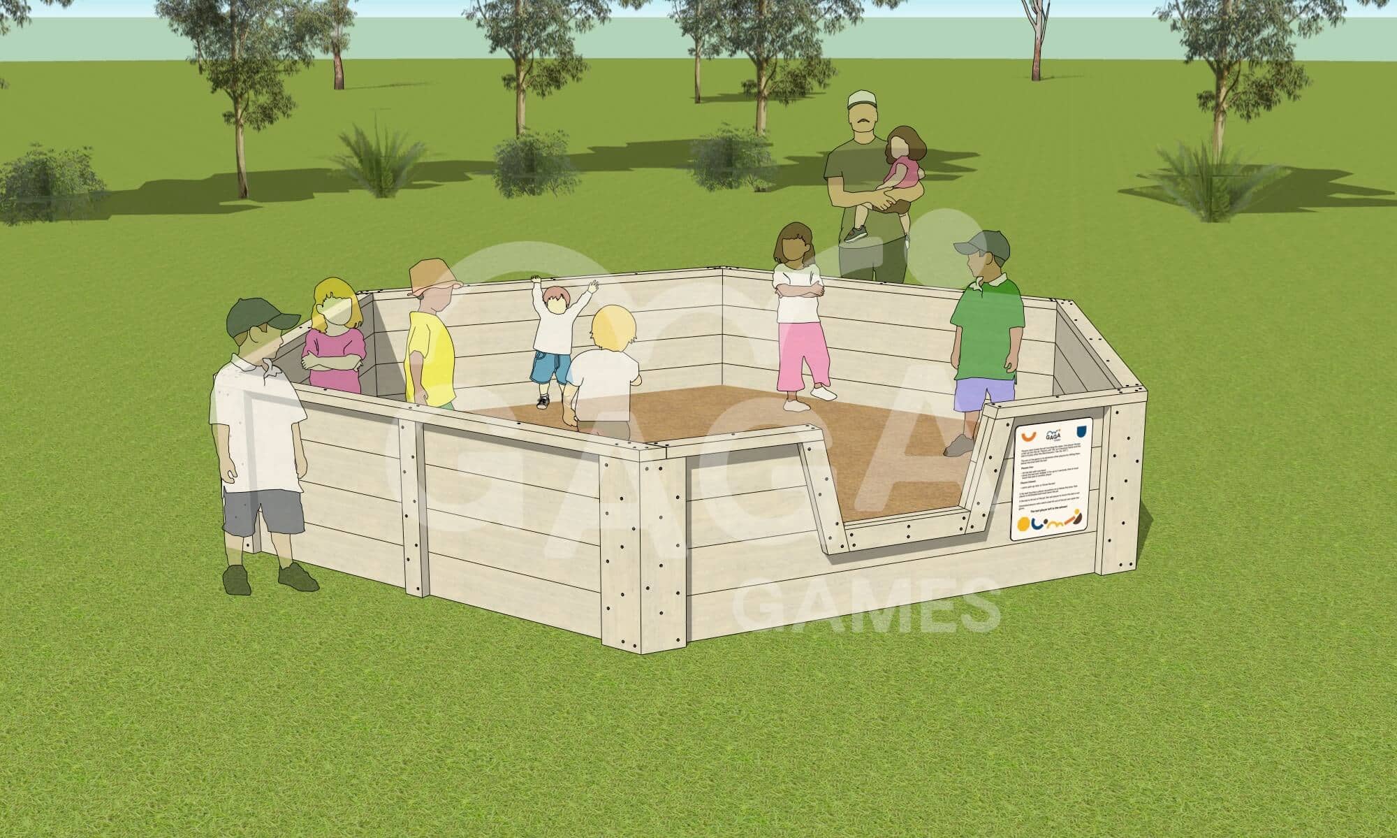 Outdoor Gaga Pits