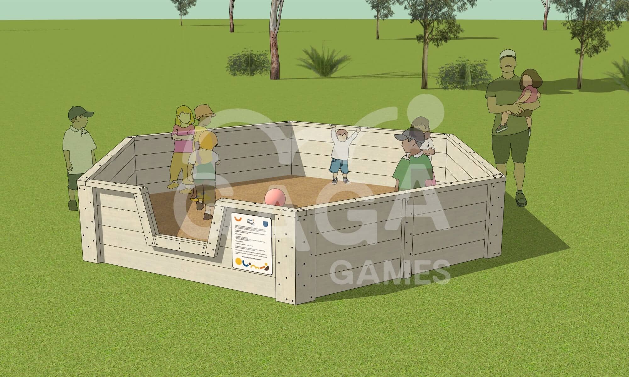 Outdoor Gaga Pits