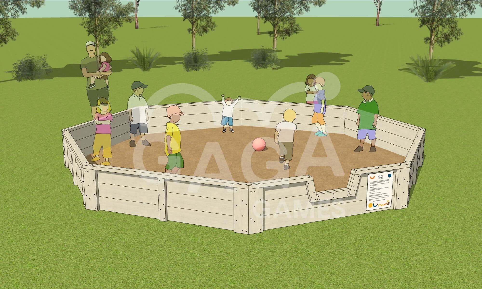 Outdoor Gaga Pits