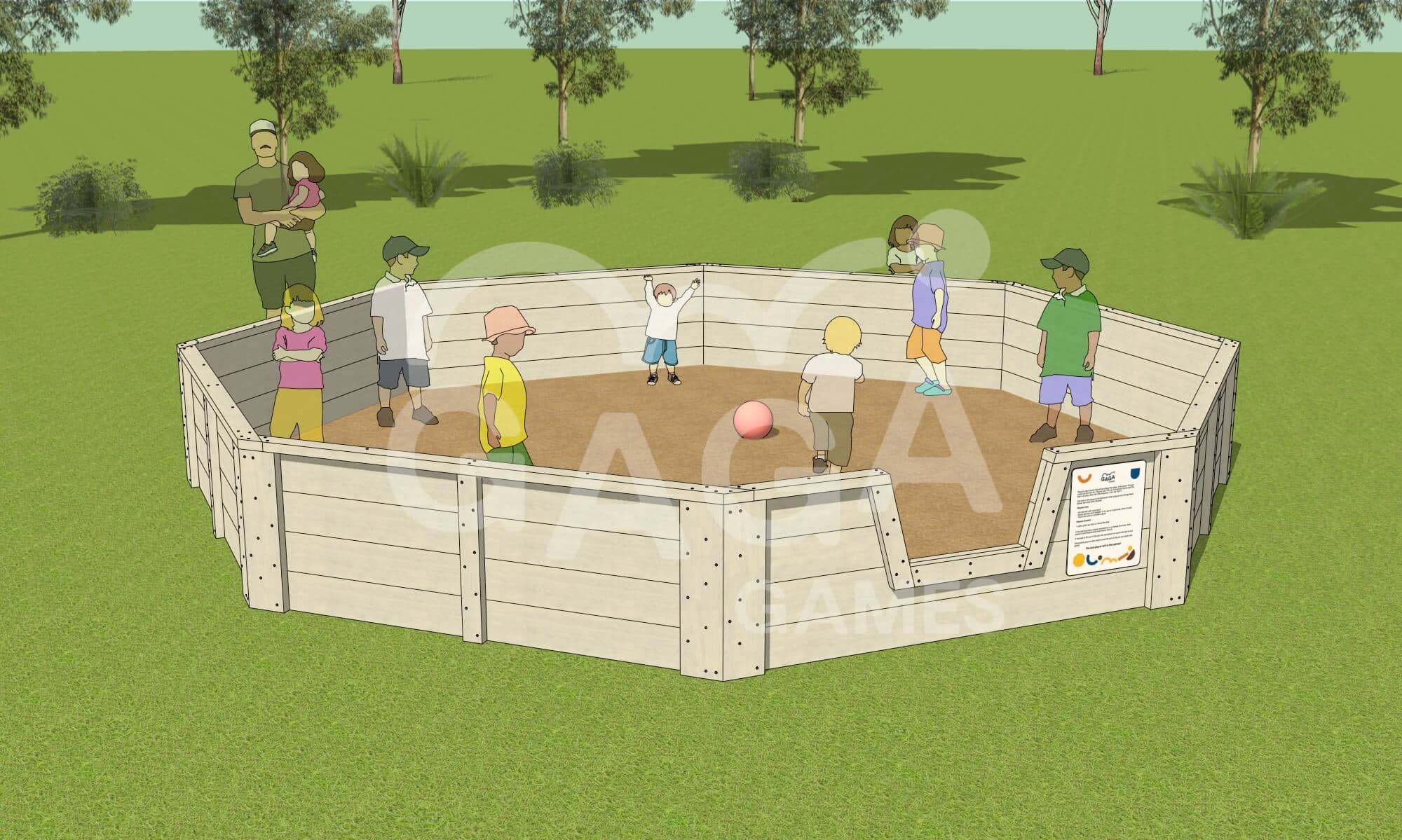 Outdoor Gaga Pits