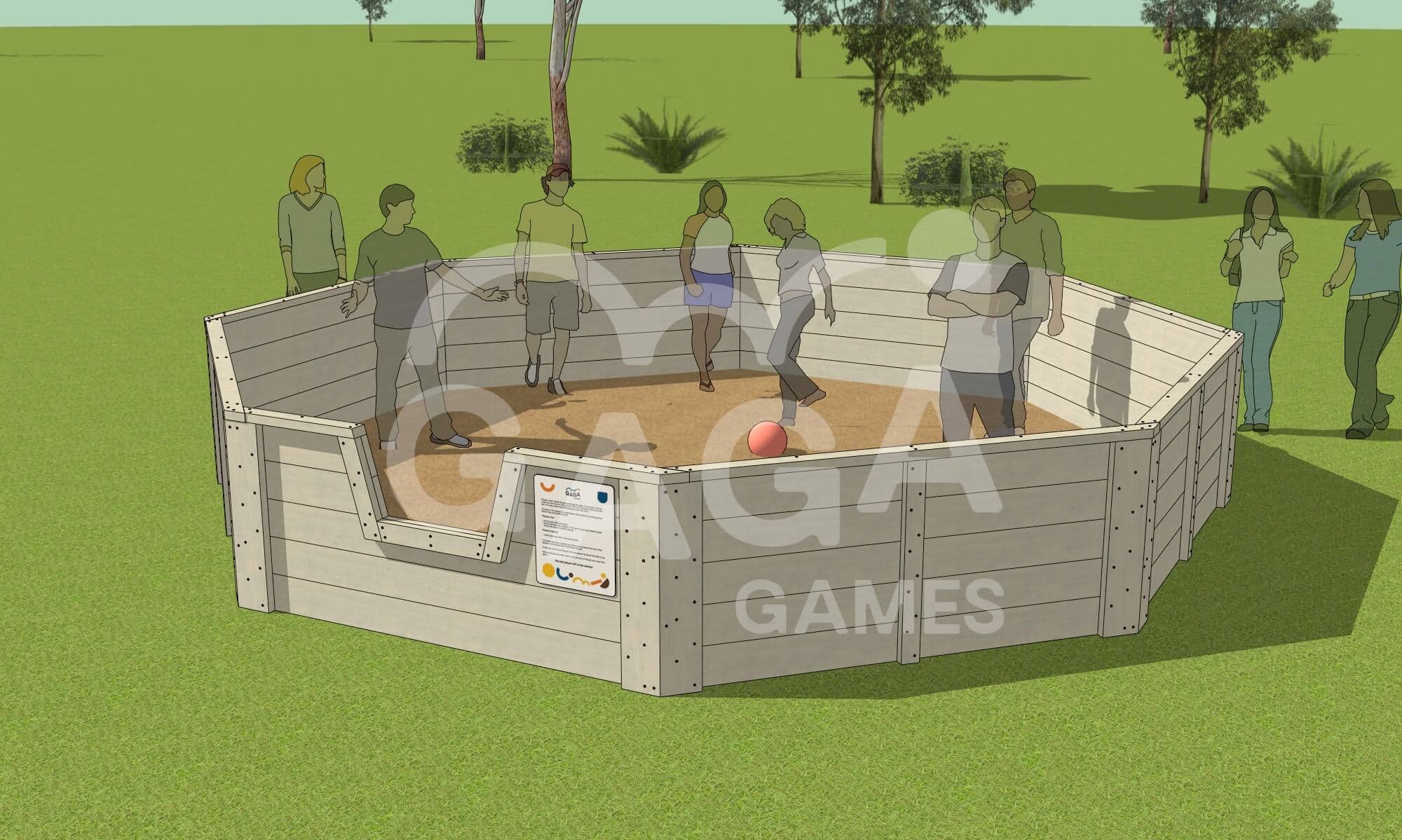 Outdoor Gaga Pits